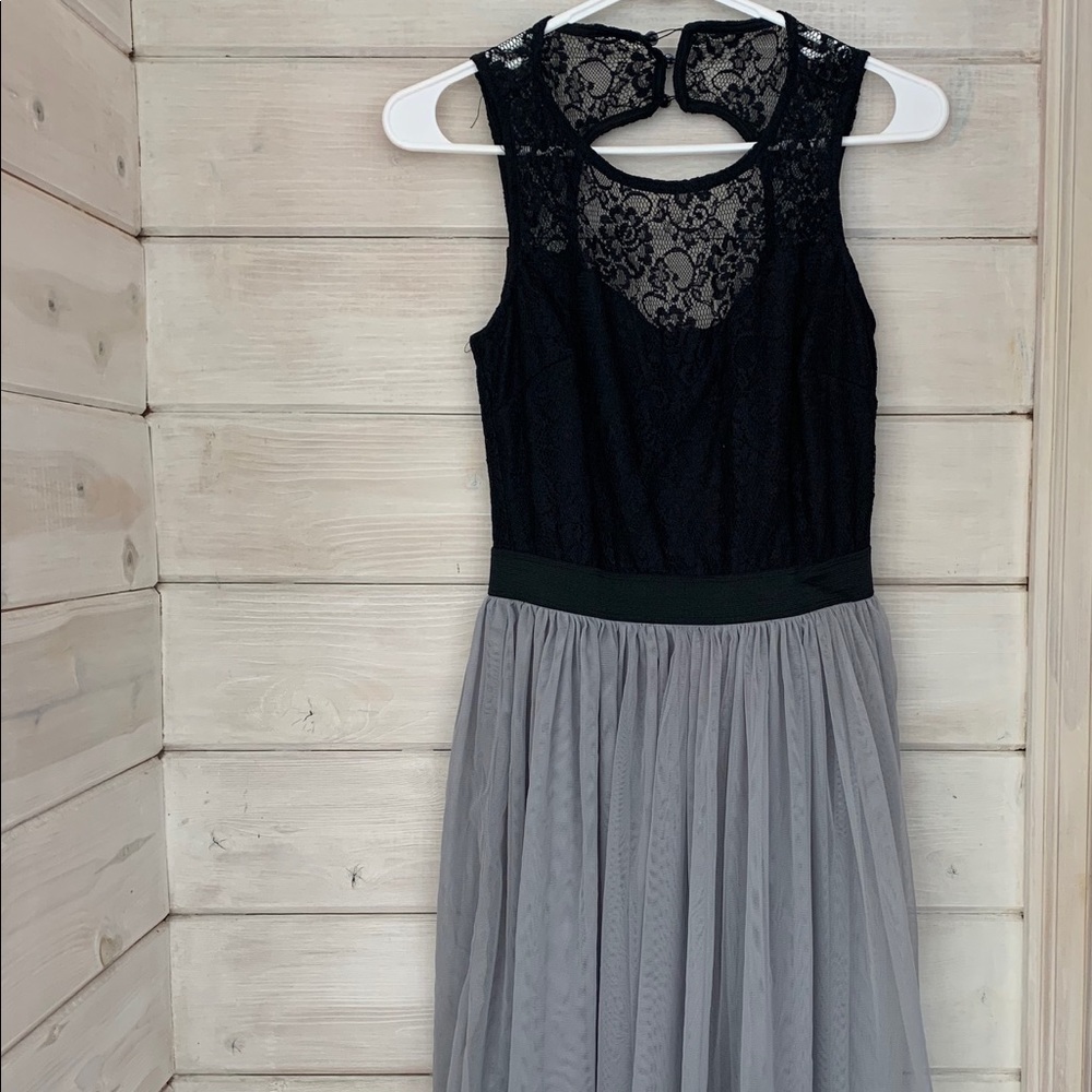 Black and grey night out dress